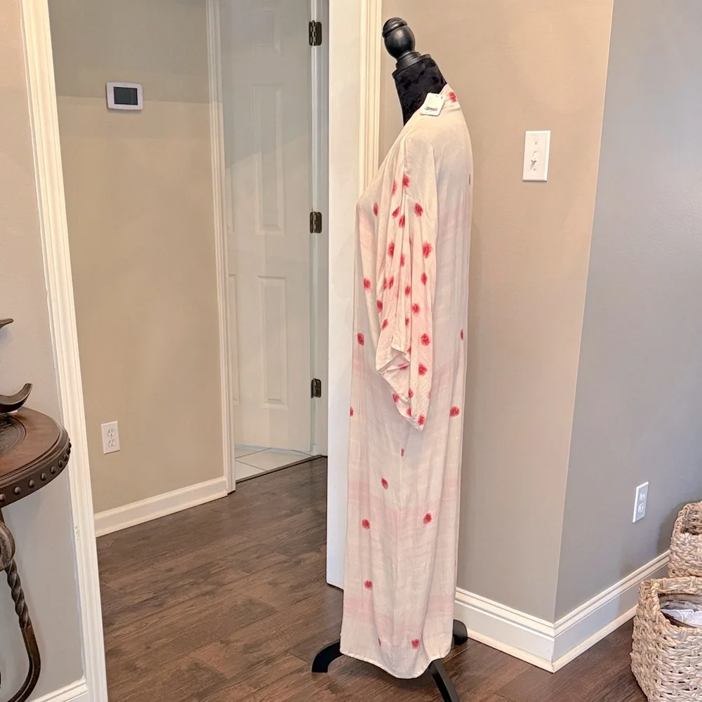 Free People Pink and Cream Polka Dot Kimono - Picture 5 of 5
